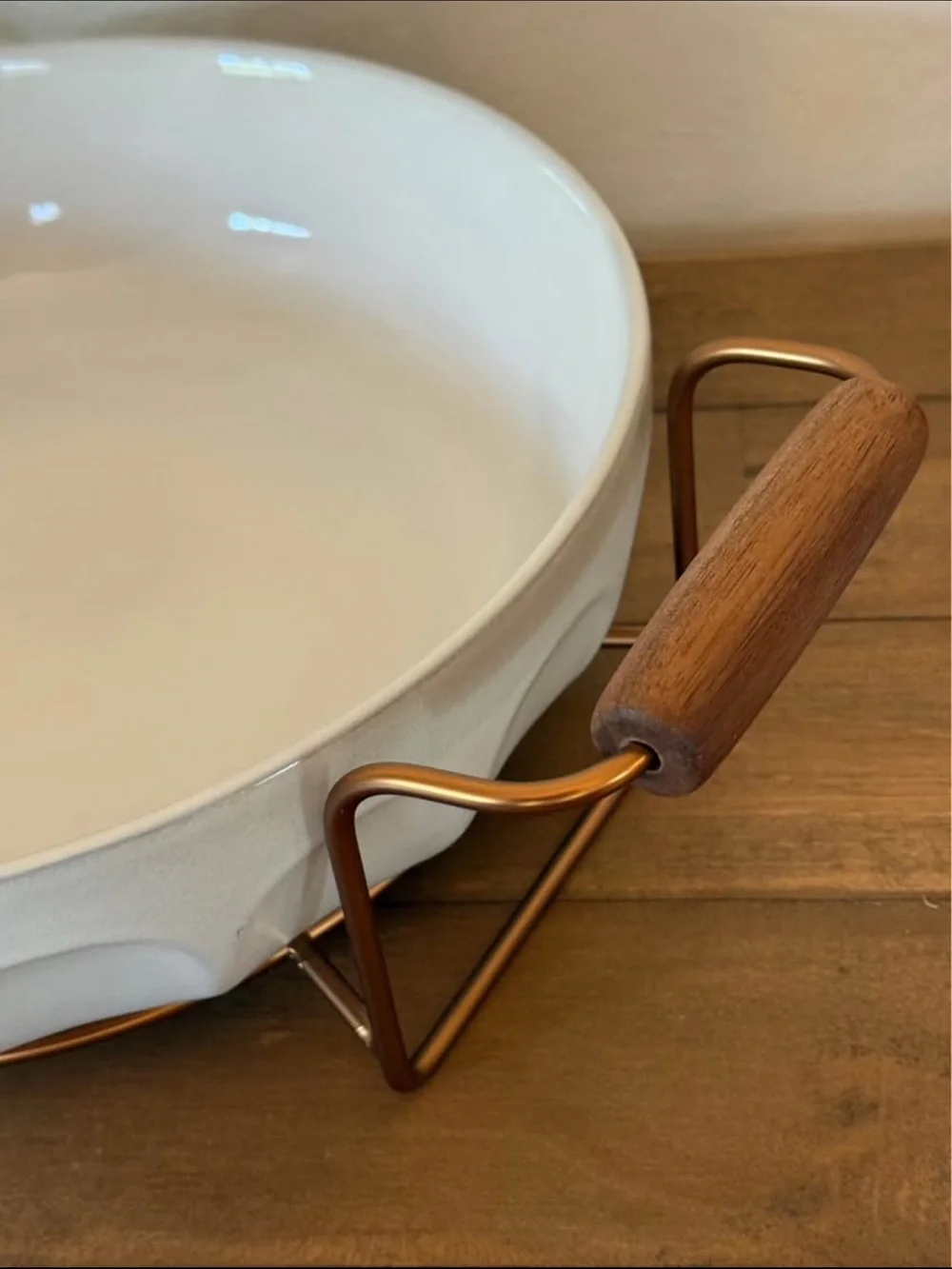 3qt hearth and hand with magnolia stoneware baking dish and caddy